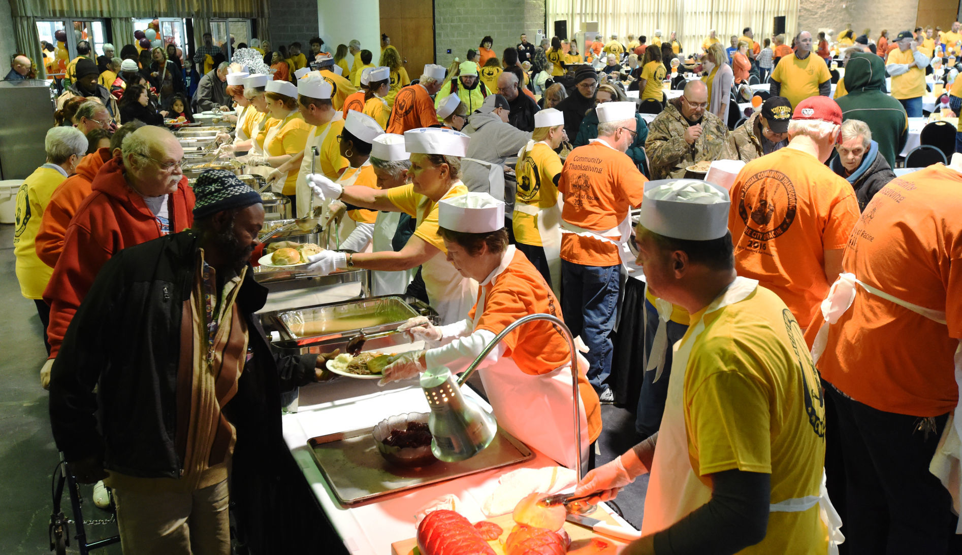 Hundreds of volunteers feeding thousands of people